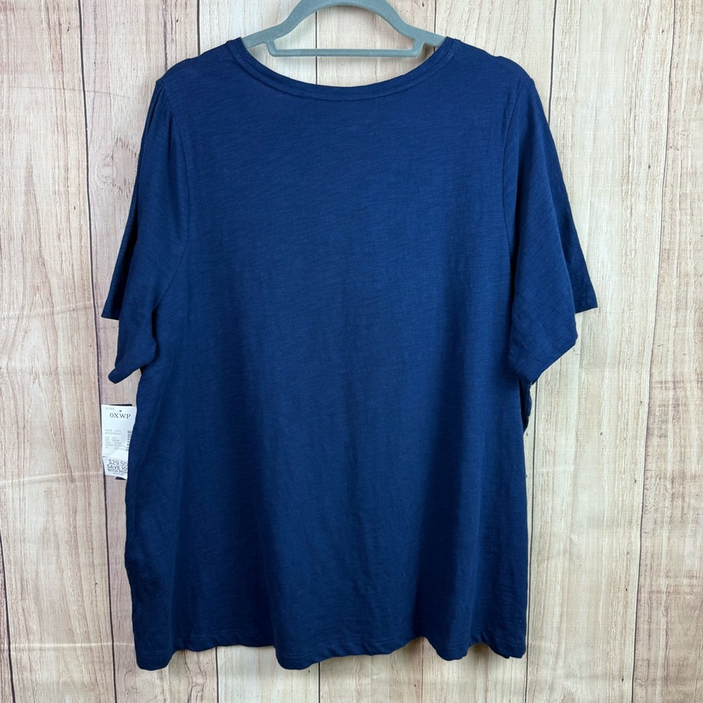 Catherines Navy Coconut Drink Tee Petite - Picture 7 of 7